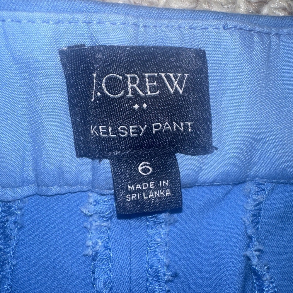 WOMENS J Crew Kelsey Flare Size 6 Blue Flared Out Dressy Cropped Pants SIZE UC - Picture 3 of 4